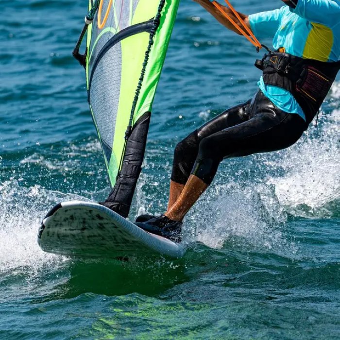 Windsurfer in action on the water