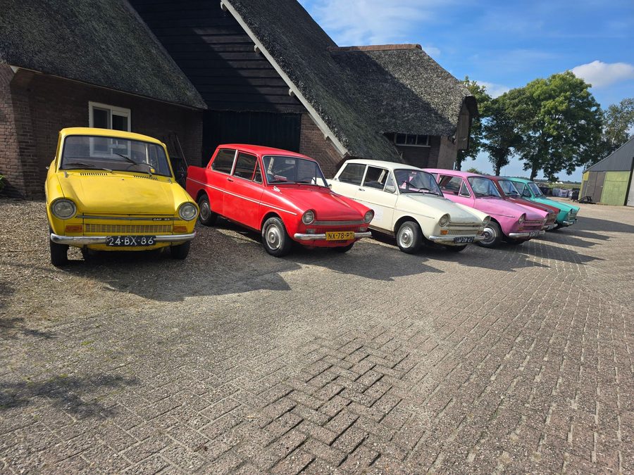Bunte Dafjes für die Dafje-Tour auf dem Hof von Buitenkoken Giethoorn