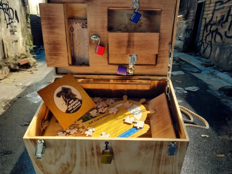 Escape box Het Verdwenen Goud with puzzles and locks